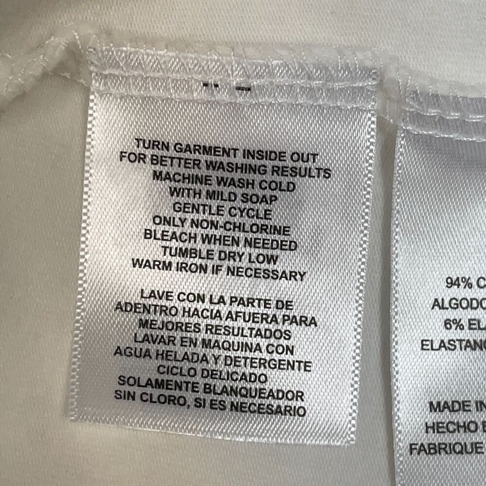 Jones New York Women's Top Large White Square Neck - Picture 9 of 9